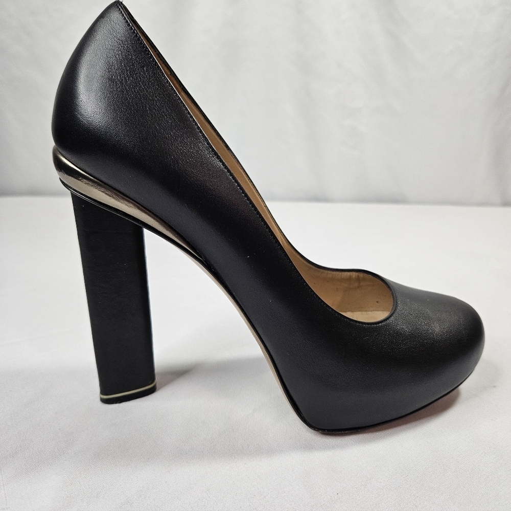 Nicholas Kirkwood Womens"s Black Leather Pumps Size 37